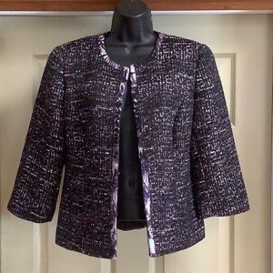 Coldwater Creek tweed cropped jacket